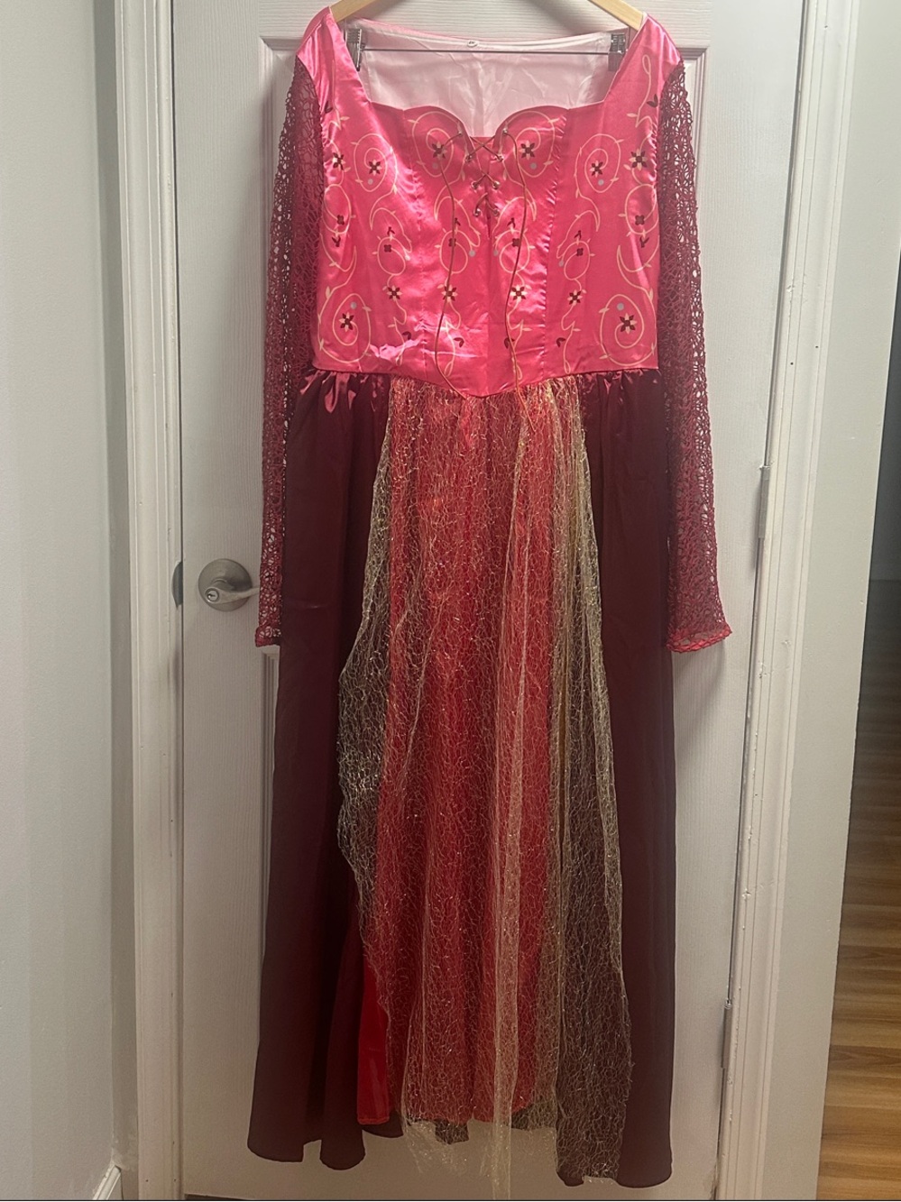 Hocus Pocus Sarah Sanderson Plus Size Costume - Pink and Burgundy